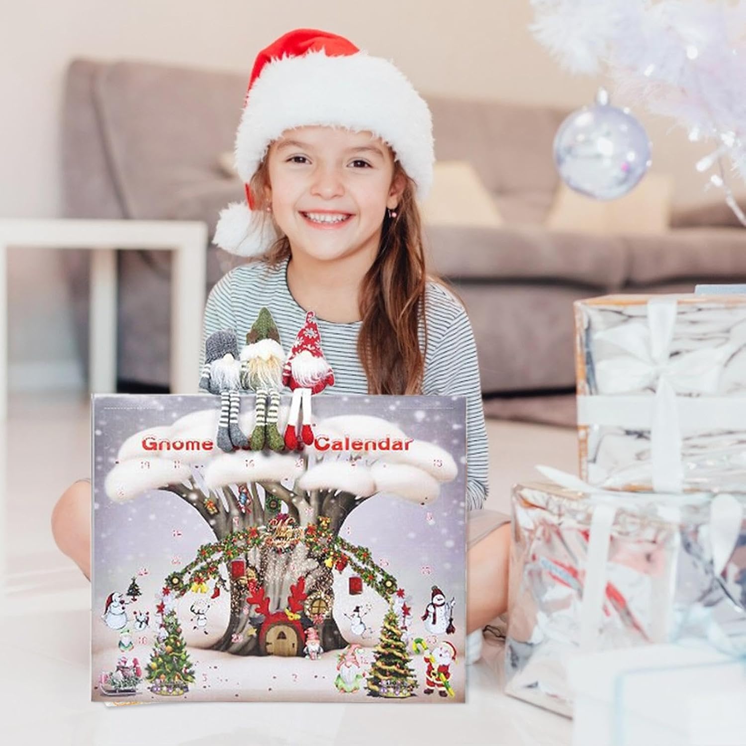 Calendrier De L'Avent 2025 Gnome Wonderland - 24 Gnomes Acryliques 2D à Suspendre - Décoration De Noël Pour Sapin, Couronne, Fêtes