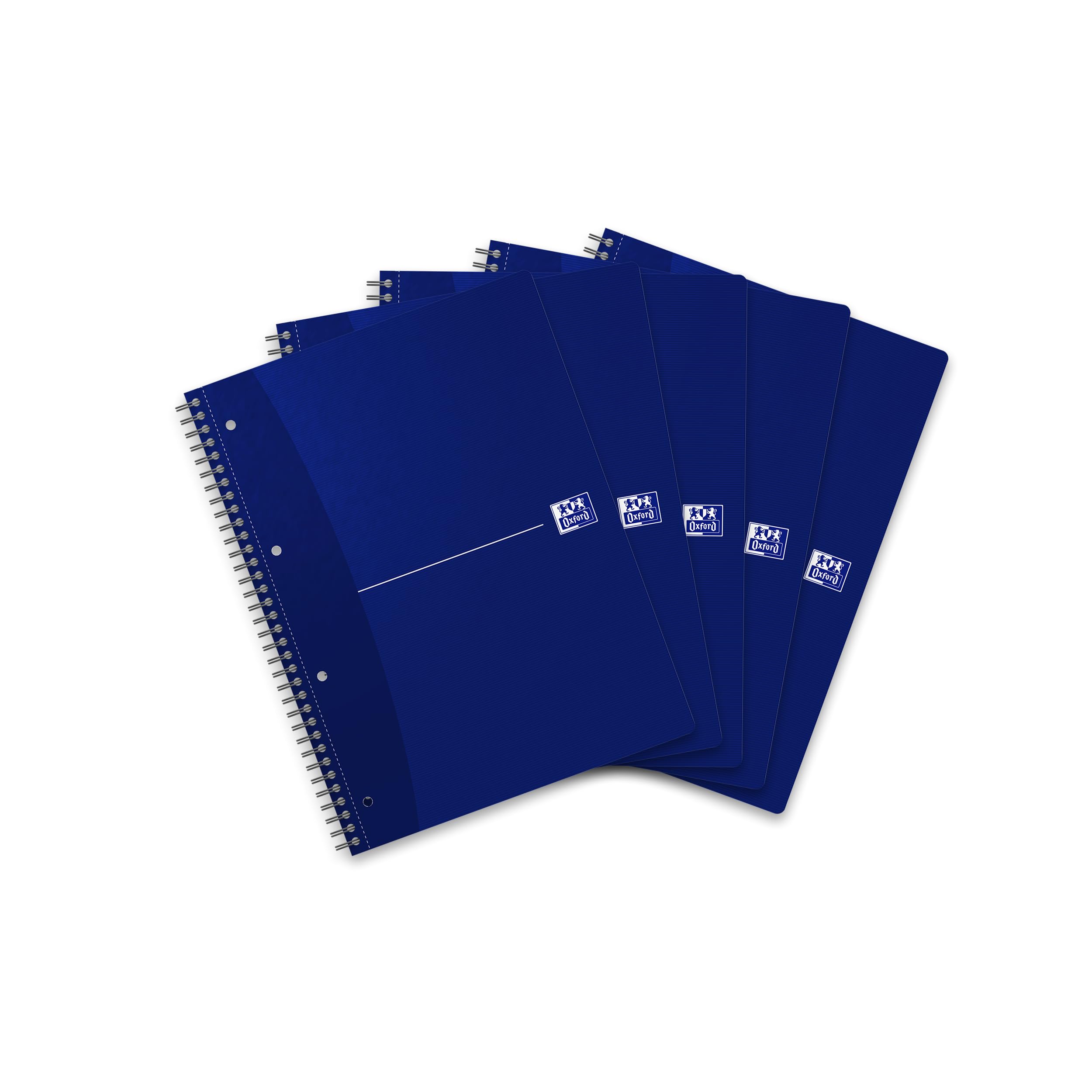 Oxford Collegeblock A4, kariert, 70 Blatt, original blue / blau, 5 Stück