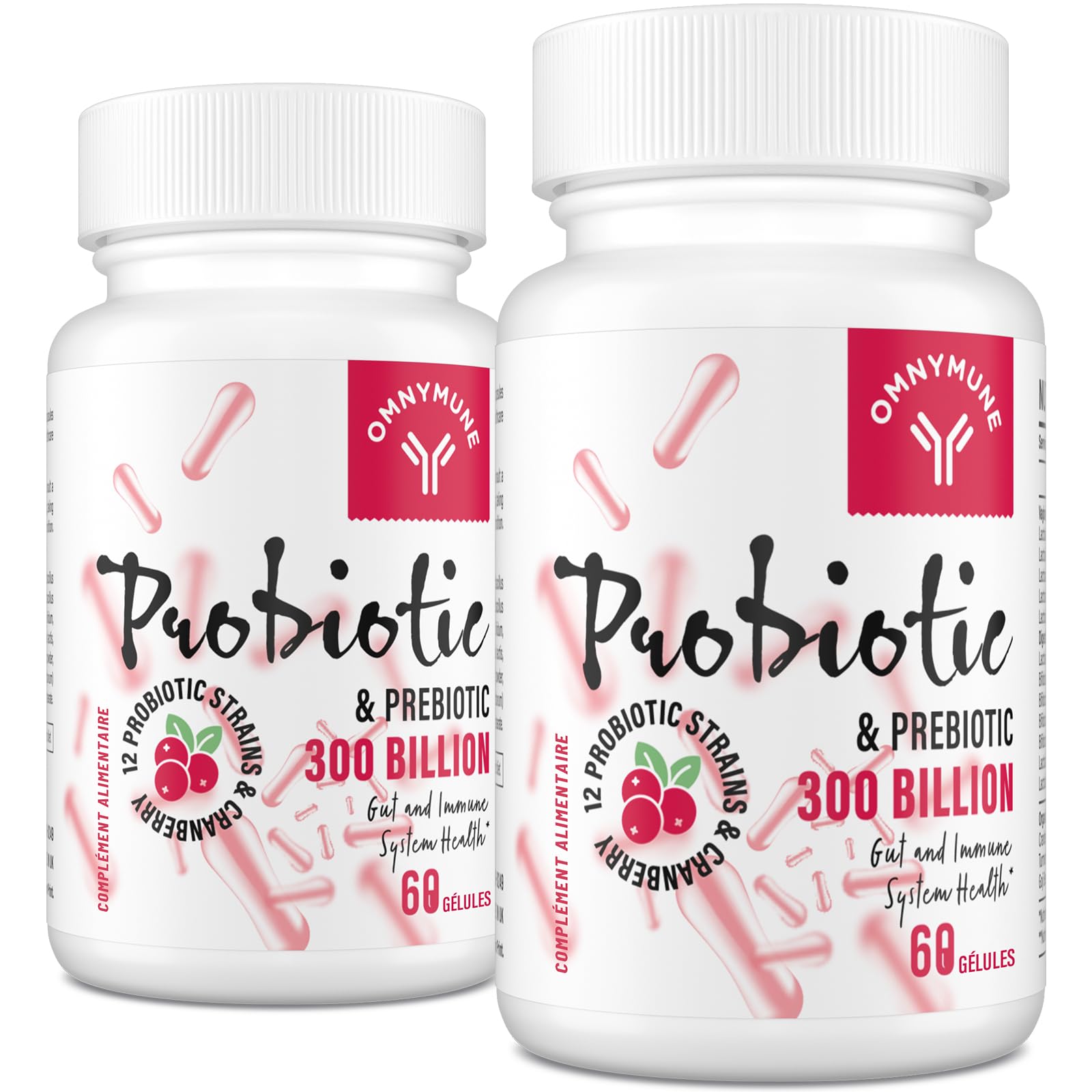 Probiotiques pour Femmes – Flore Intime & Microbiote, Canneberge, 12 Souches, 120 Gélules