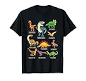 Types Of Dinosaurs Graphics Dino Identification T-Shirt