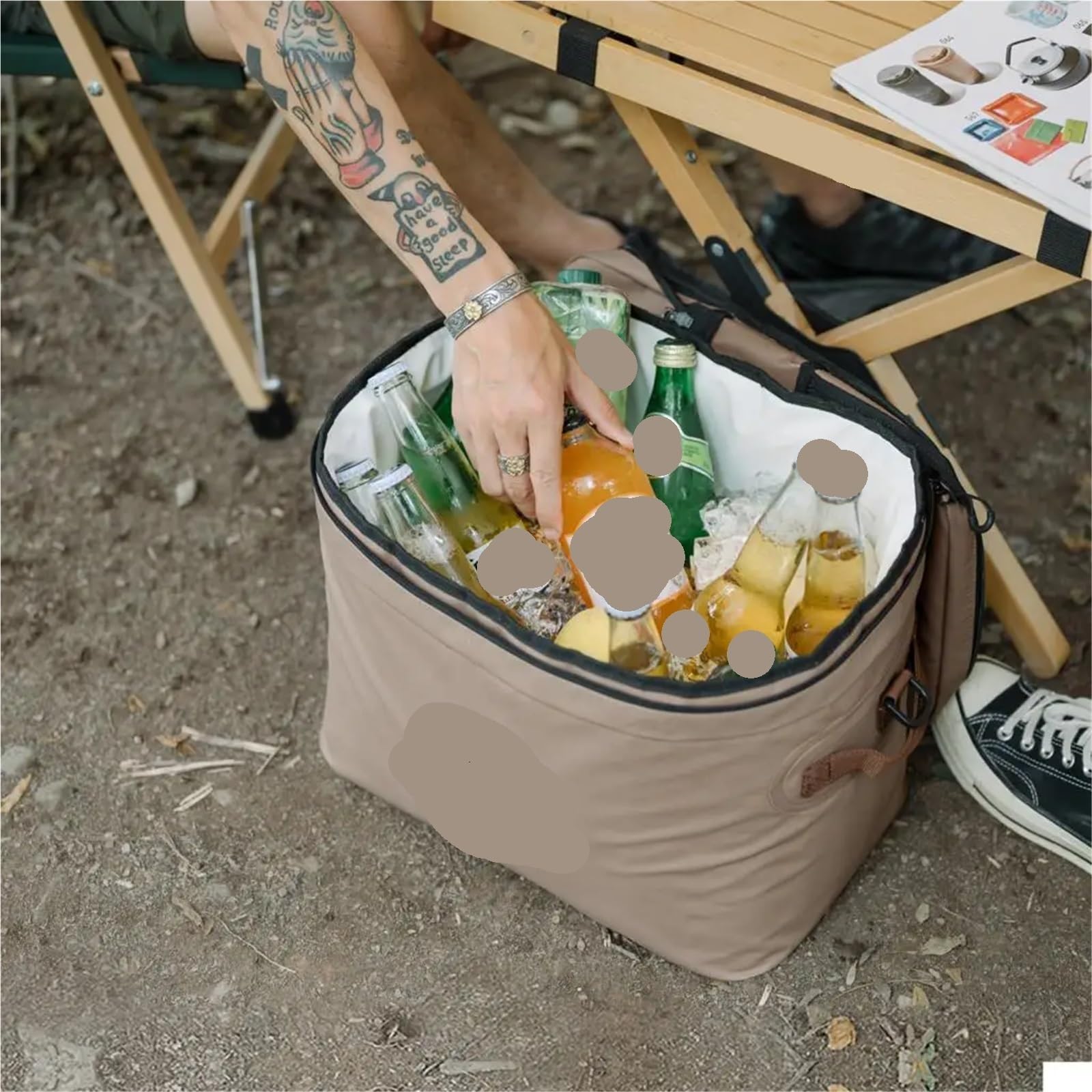 Beach Cooler Bag 20L Ice Pack Camping Travel Scatola Termica Grande Capacità Portatile PVC BBQ Pinic Basket