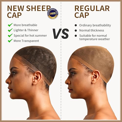 Miniatura 2 de Teenitor 20 gorras de peluca HD, gorras de peluca para mujer con encaje frontal, gorra de media, gorra de peluca transparente, gorras de peluca para