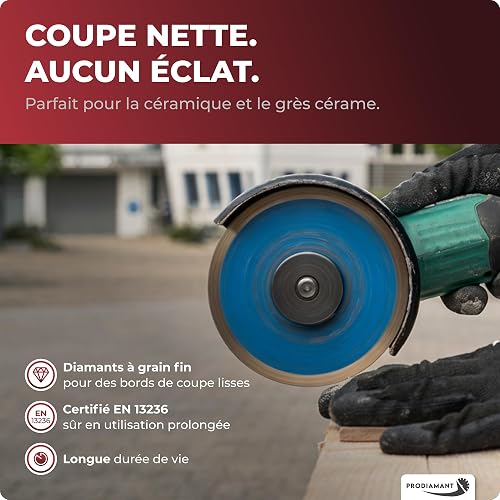 PRODIAMANT Disque à tronçonner diamanté Carrelage professionnel 300 mm x 30/25,4 mm F702 ProRim pas d'éclats pour les carreaux émaillés Grès cérame et pierre naturelle - 2
