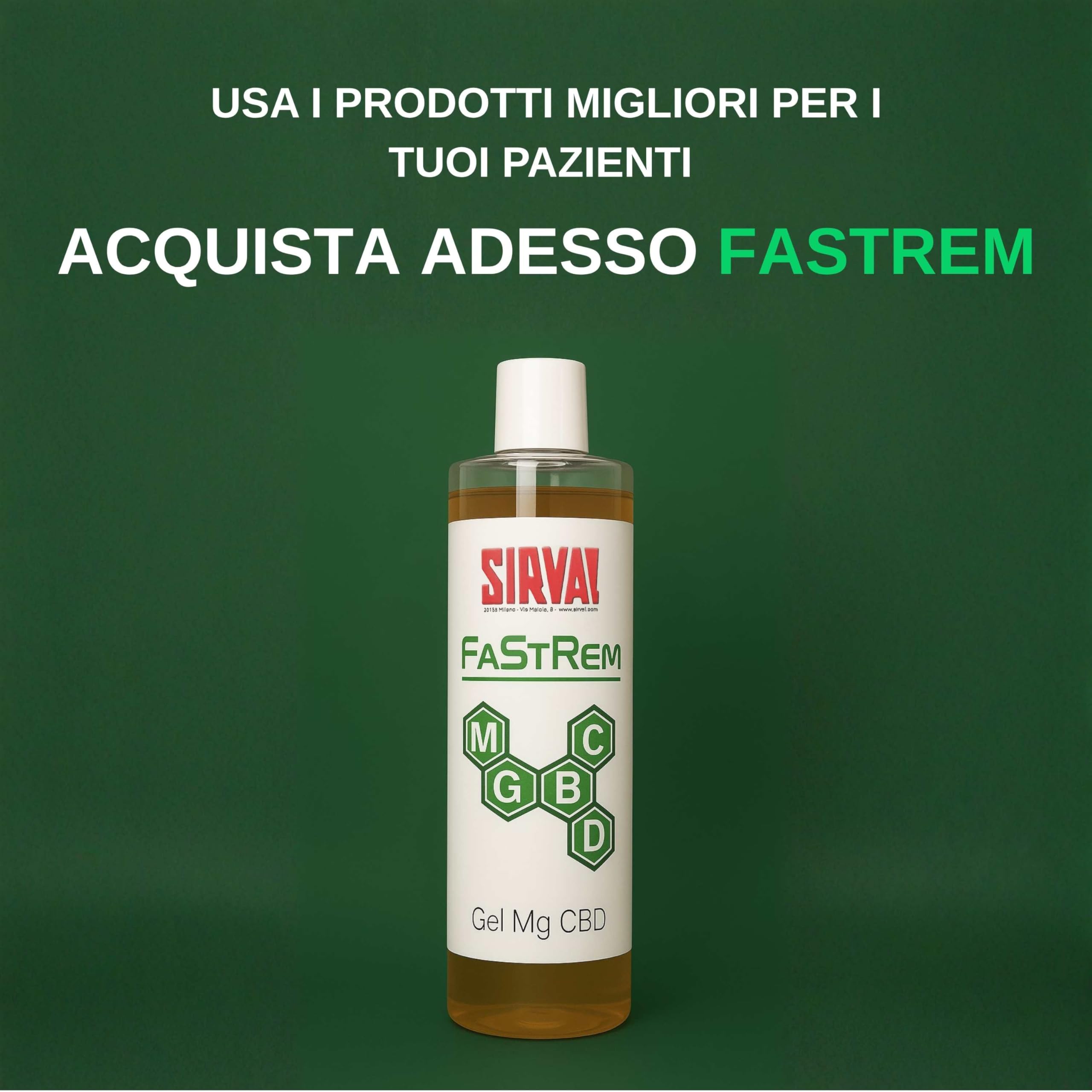 FaStRem Gel Conduttivo Professionale ad Alta Elettroconduzione con Magnesio & CBD – Gel per Tecar, Ultrasuoni, Diatermia ed Elettroporazione – Lenitivo e Decontratturante – 500 ml