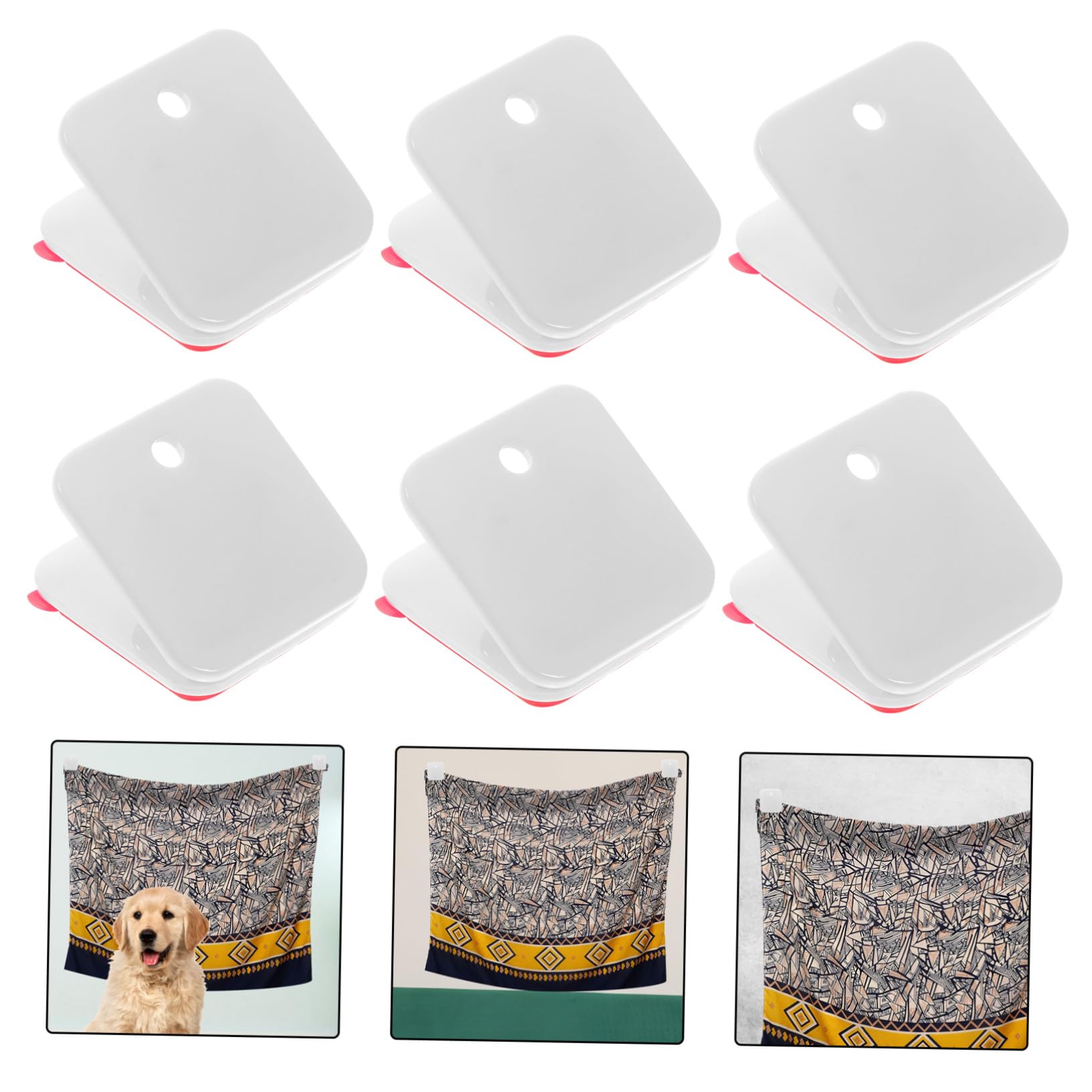 12 Stück Teiliges Selbstklebende Hunde Pinkelpad Halter aus Kunststoff Starke Haftung Wandmontierbar Robust Rostfrei für Welpen Stubenreinheit und Saubere Wandbefestigung