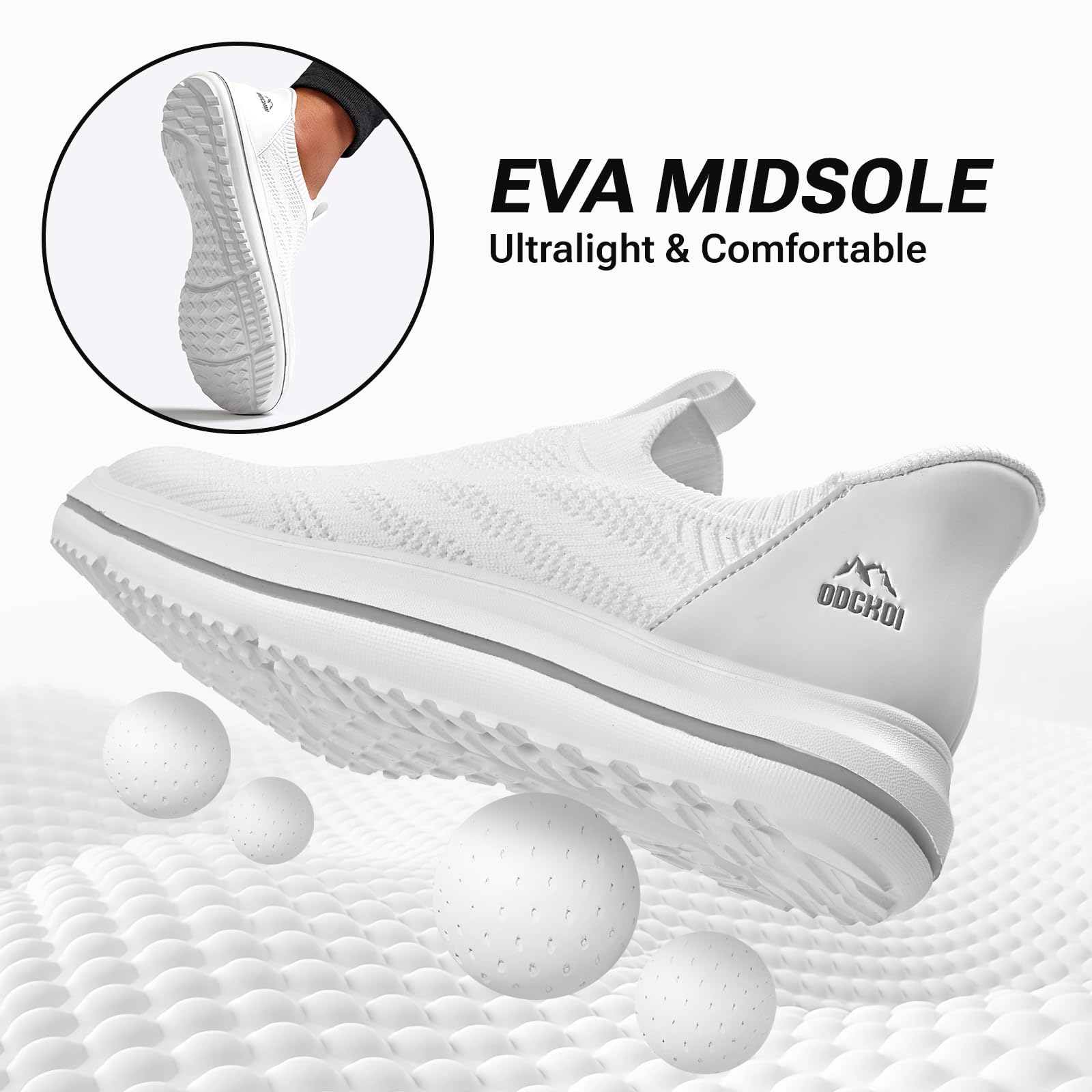 ODCKOI Zapatillas Slip-On para Hombres - Deportivos Transpirables de Malla, Ligeros y Cómodos para Ocio