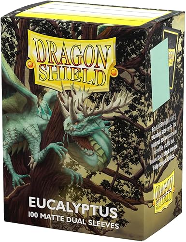 Dragon Shield - Fundas para tarjetas de tamaño estándar, eucalipto doble mate, 100 unidades, las fundas para cartas MTG son suaves y resistentes,