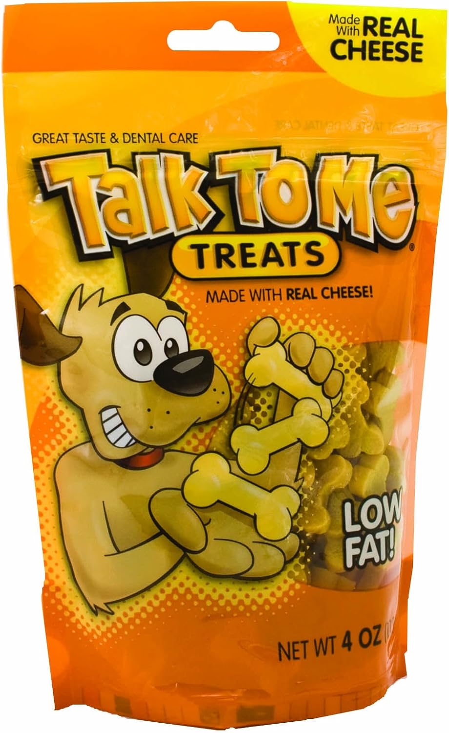 Talk To Me Select Dental Treats for Dogs, Cheese Flavored, 4-Ounce Pouch