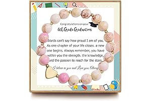 6th Grade Graduation Heart Charm Bracelet