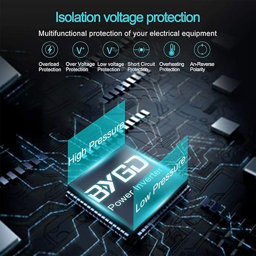 Miniatura 7 de Inversor de corriente de coche de onda sinusoidal pura de 200 W, adaptador de enchufe de automóvil, cargador de corriente continua de 12 V a 110 V