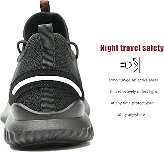 ulogu Steel Toe Shoes for Men Women Waterproof Comfy Non Slip Safety Work Sneakers