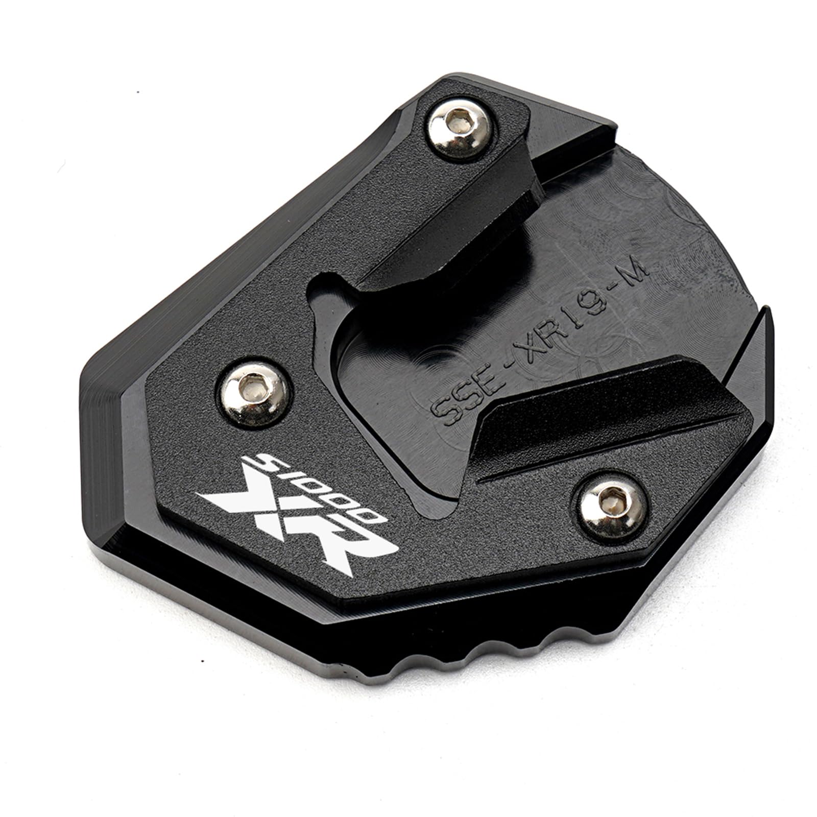 Accesorios de motocicleta para S1000XR S1000 XR 2014 2015 2016 2017 2018 Placa caballete de extensión de soporte lateral (negro, 2017-19)