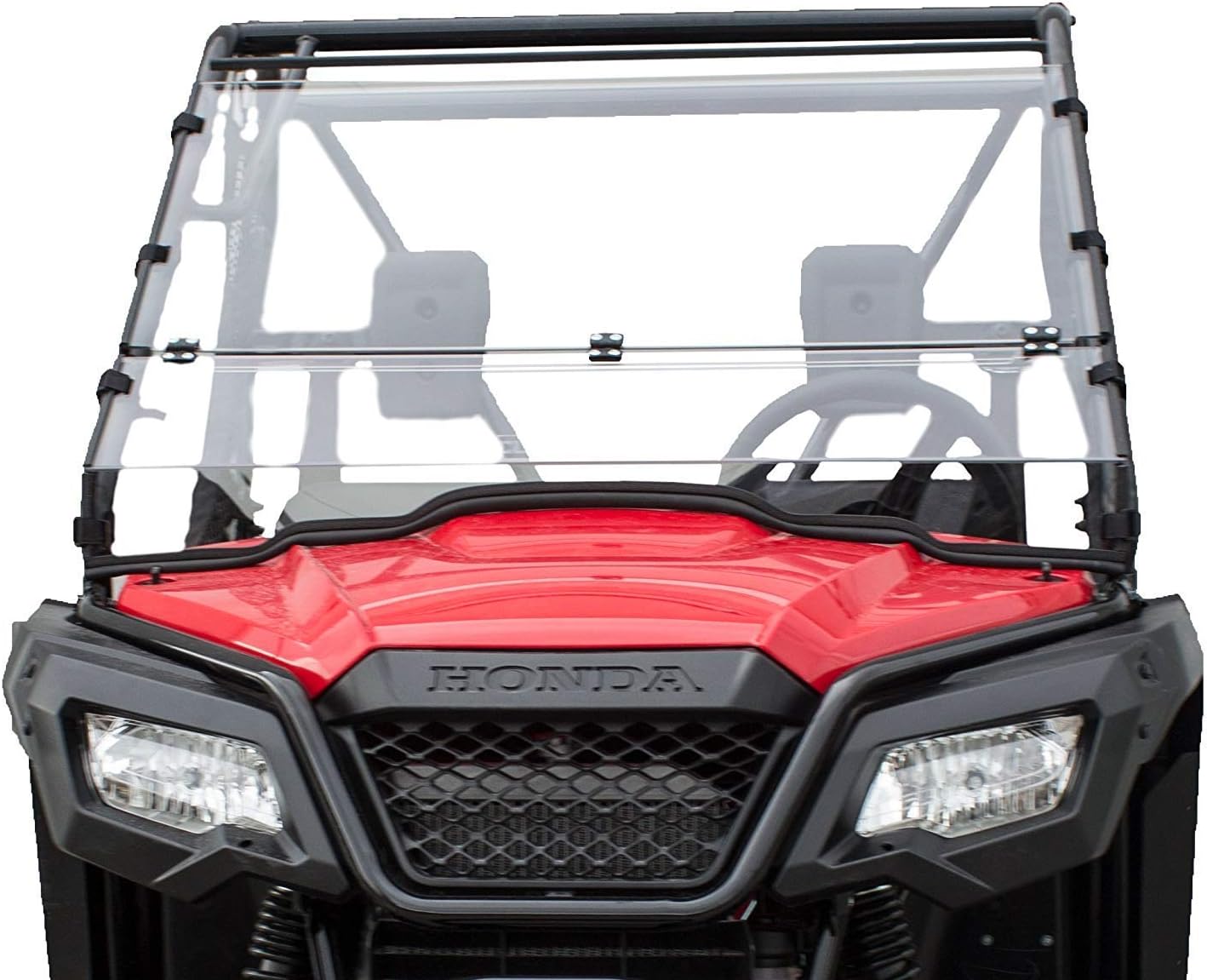 Clearly Tough Honda Pioneer 500 / 520 Windshield - Full Folding - Lexan MR10 | SCRATCH RESISTANT | Made in the USA! | Easy on and off w/ Scratch Resistant Hard Coat