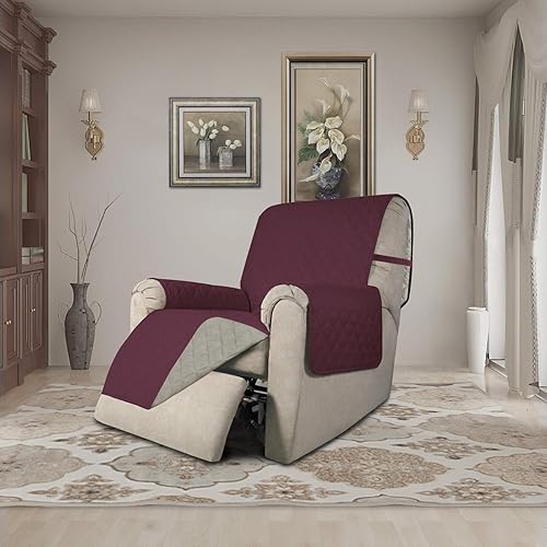 Miniatura 2 de Easy Going - Funda de sillón reclinable reversible, funda para sofá, protector de muebles, resistente al agua, con correas elásticas. Ideal para