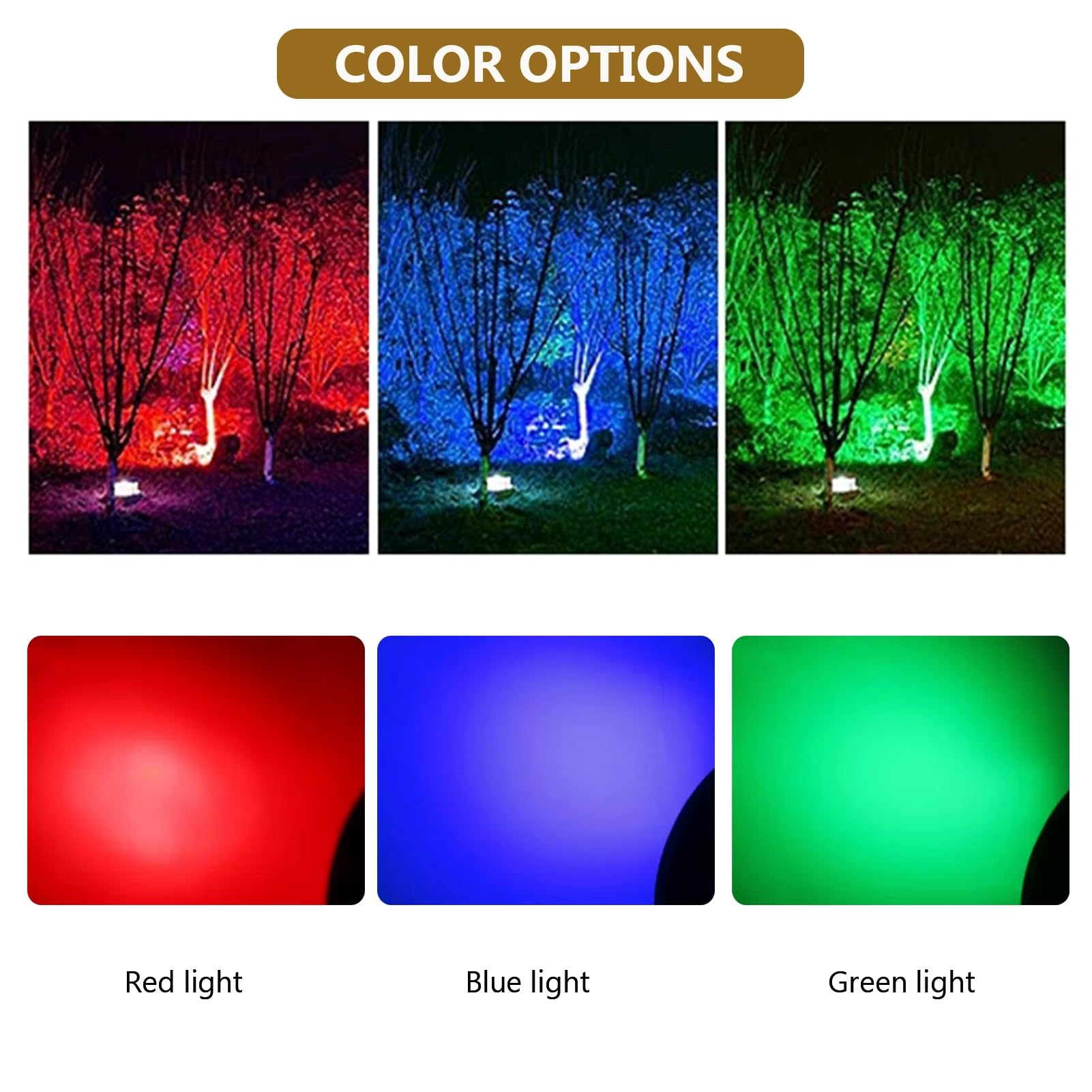 Lampa krajobrazowa LED, zewnętrzny pierścień świetlny LED do drzewa, wodoodporne oświetlenie krajobrazowe, IP65, 6 diod LED, zielone, czerwone, niebieskie, zielone, dekoracyjne oświetlenie ogrodowe i