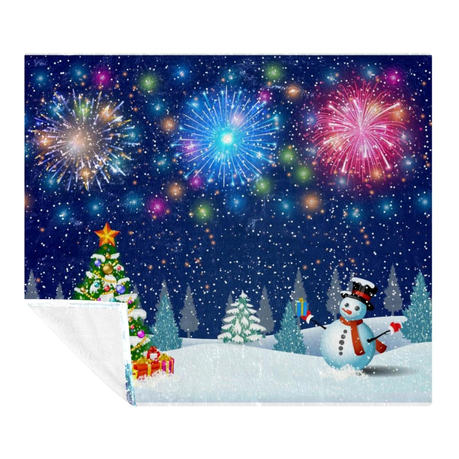 Couverture polaire douce plaid de Noël pour lit et canapé