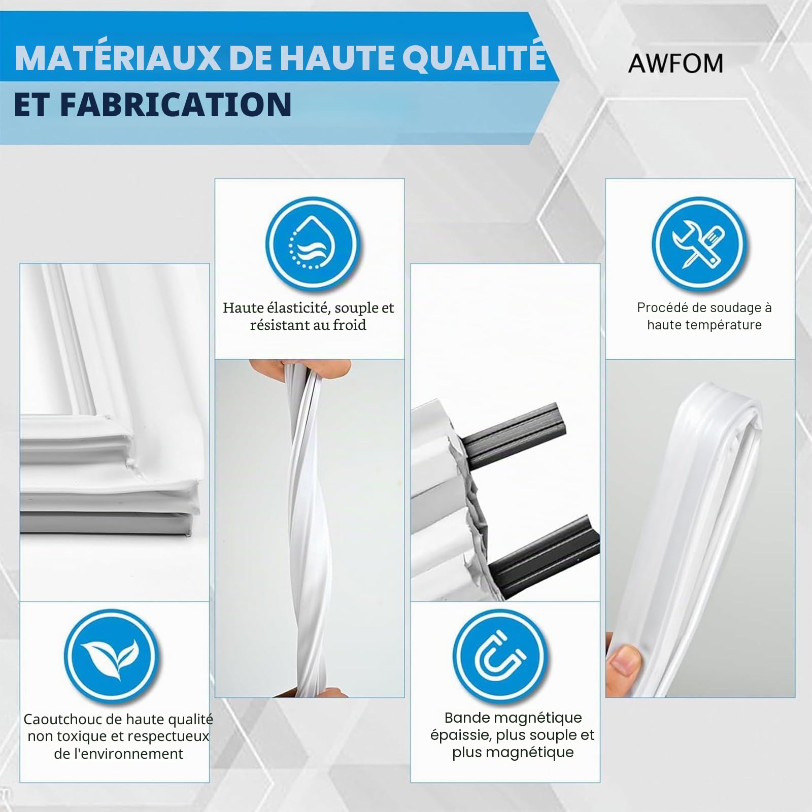 Joint De Porte Congelateur, étanchéIté Magnétique Pièces De Congélateur Toutes Tailles, Réfrigérateur Congélateur Joint D'étanchéIté Magnétique Universel pour Frigo