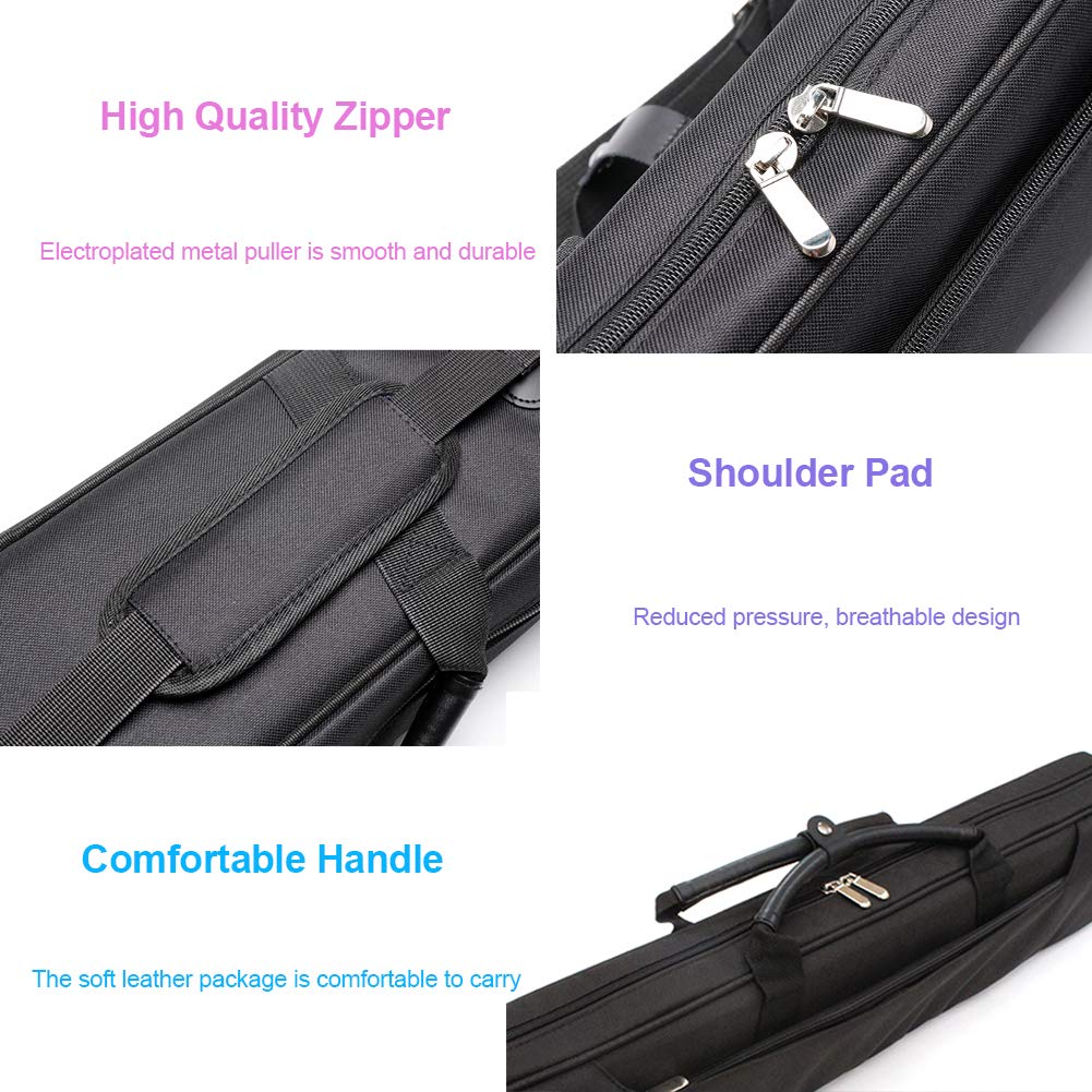 Borsa Porta Stecca Da Biliardo In Nylon - Custodia Morbida Per Cue Da Pool (1/2 O 3/4) - Foto 3