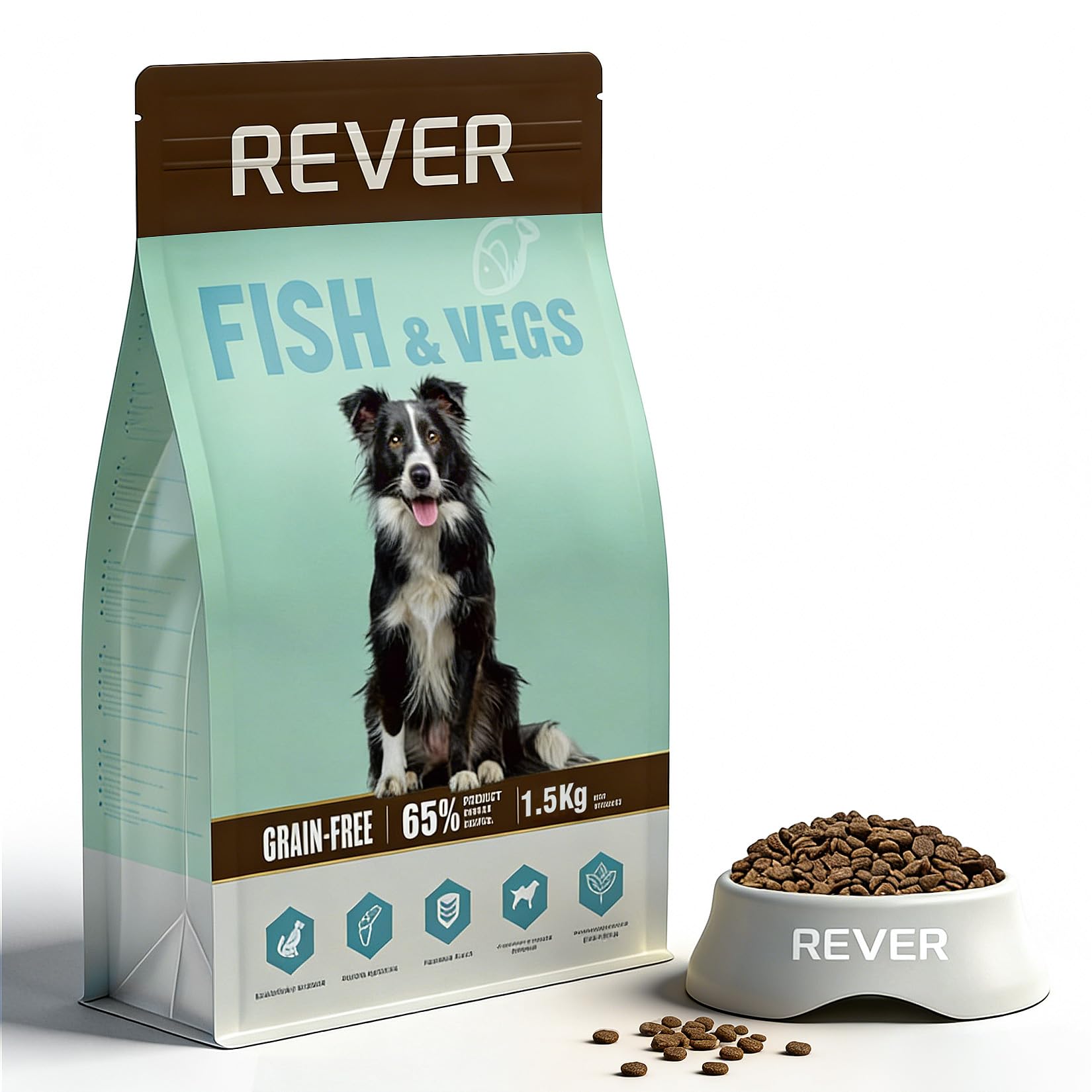 REVER Cibo Secco per Cani Adulti Senza Cereali con Salmone Fresco
