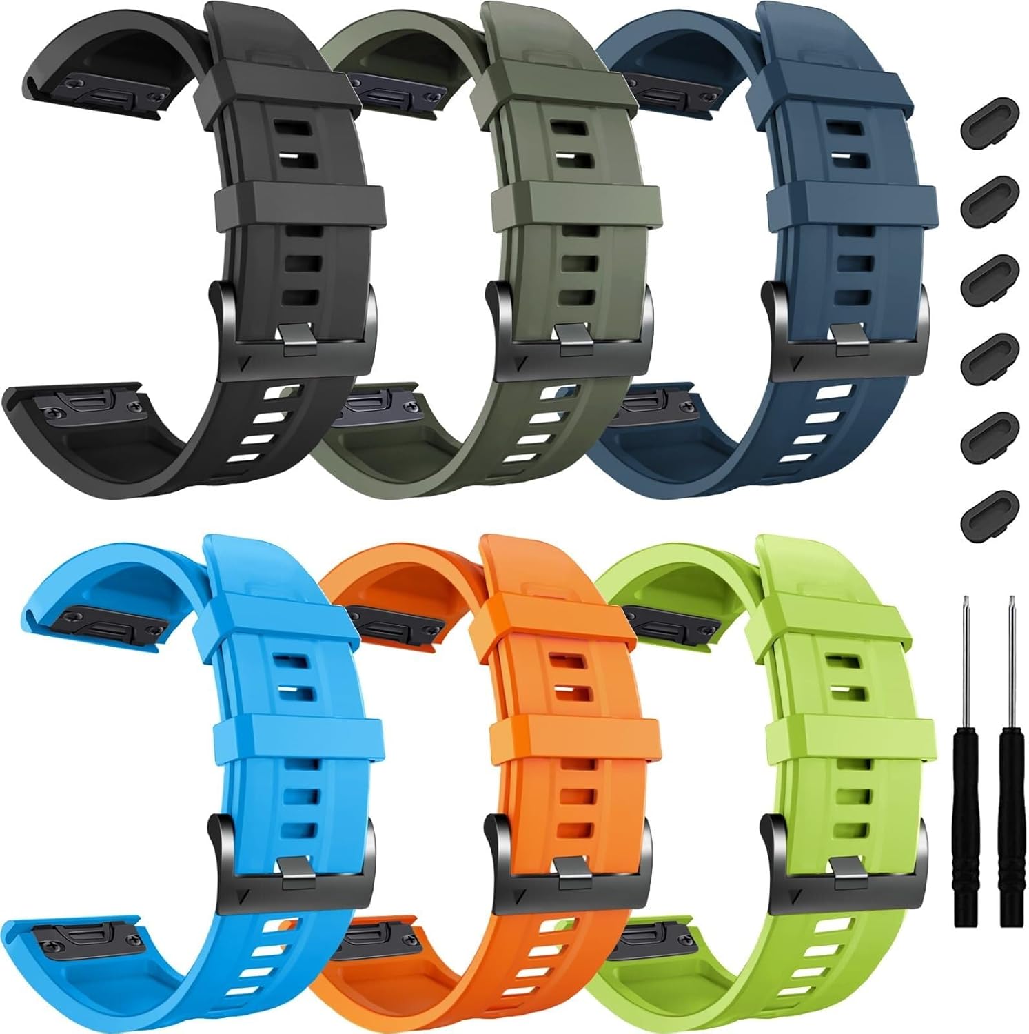 26mm Watch Band，for Fenix 7X Pro Epix Pro 51mm Fenix 6X Watch Strap Fenix 5X Plus Silicone Wristband Fenix 6X Pro Descent Mk2i MK3i 51mm Smartwatch Wristband