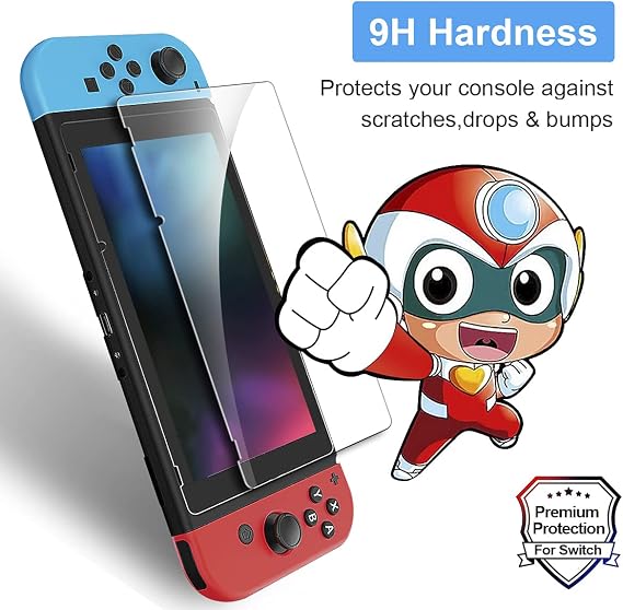 ivoler [3 Pack] Screen Protector Tempered Glass for Nintendo Switch, iVoler Transparent HD Clear Anti-Scratch Screen Protector Compatible Nintendo Switch