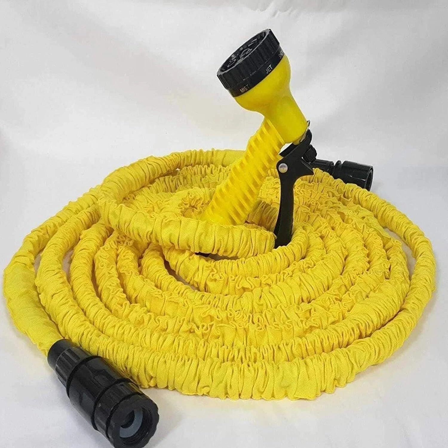 CASVO Expanding Garden Water Hose Pipe with 7 Function Spray Gun Expandable Flexible Magic Hose Anti-Leakage Lightweight Easy Storage Garden Plant Watering car wash (150 FT)
