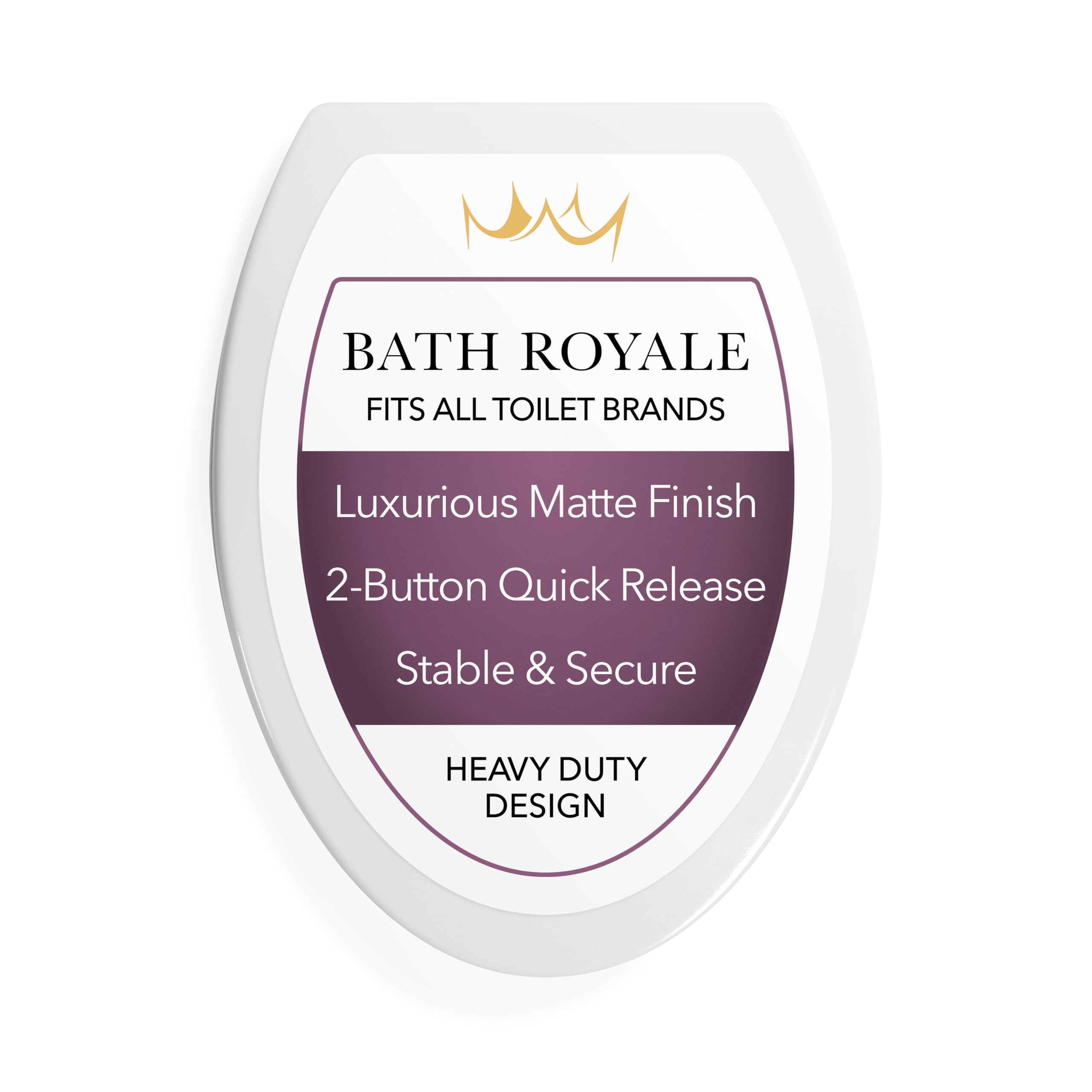 - Bath Royale Heavy Duty & Soft Close Toilet Seat Elongated BR237-00 Scratch Resistant, Fits All Toilet Brands, MasterSuite Series