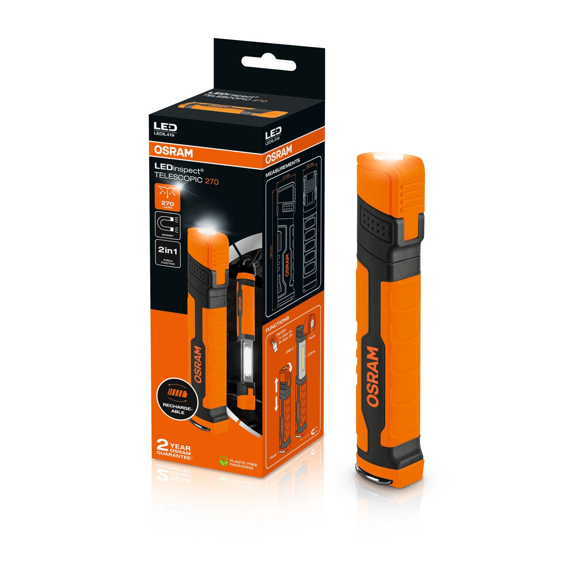Osram LEDinspect Telescopic 270 Inspection Light & Torch 100% GENUINE NEW ⭐⭐⭐⭐⭐