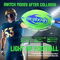 Vista 4 de Balón de fútbol recargable que brilla en la oscuridad para niños de 8 a 12 años, bola de espuma LED activada por movimiento con apagado automático
