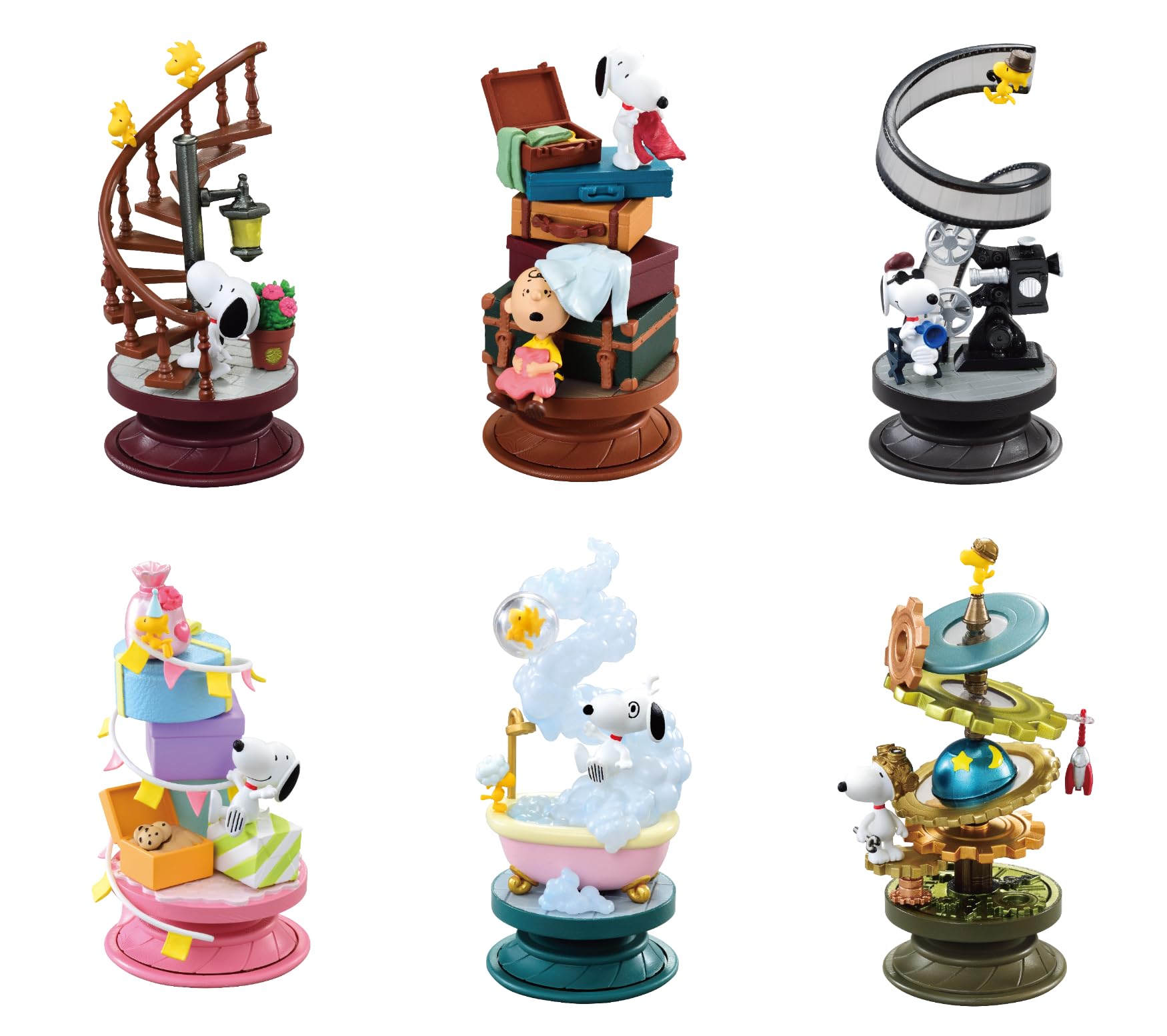 Amazon.co.jp: リーメント PEANUTS Snoopy Spiral Diorama 6個入
