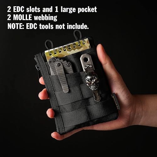 Miniatura 2 de VIPERADE VE18 EDC - Bolsa organizadora de bolsillo para hombres, bolsa organizadora de bolsillo EDC, 3 ranuras con 2 bolsillos con cremallera, bolsa