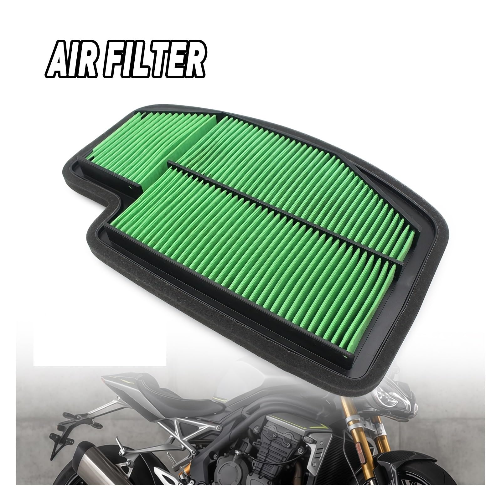 Filtro Aire Motocicleta Accesorios para Motocicleta, Elemento De Filtro De Aire, Limpiador para Admisión De Aire del Motor para Triumph Speed Triple 1200 T2205748