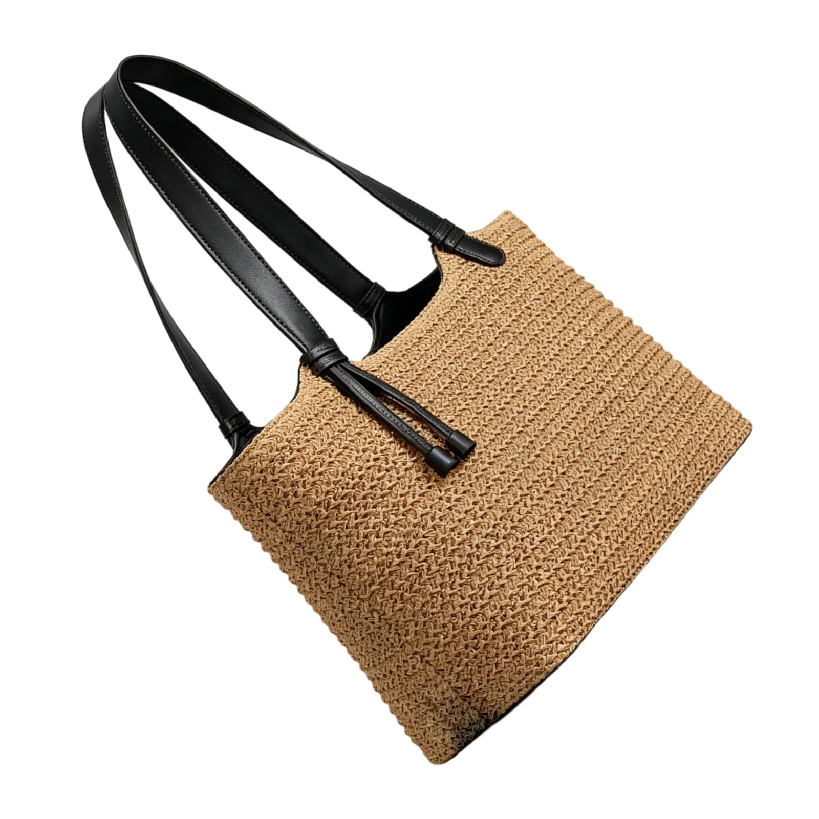 Bolsas de playa de paja para mujer, bolsa tejida a mano
