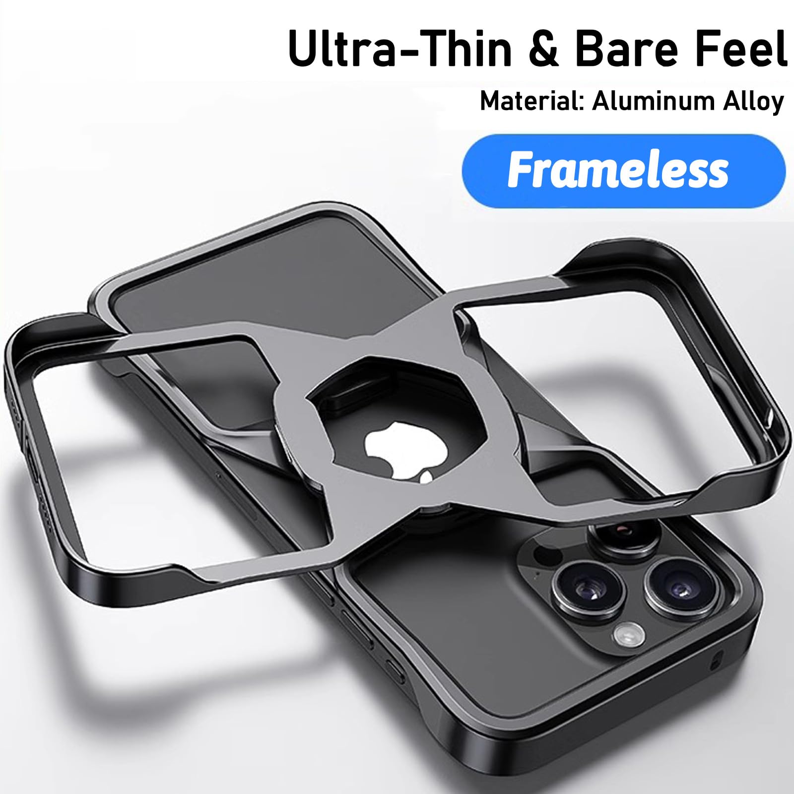 Funda para iPhone 14/14 Pro/14 Pro MAX, Disipación de Calor Sin Marco de Metal con Soporte Ajustable en Múltiples Ángulos, a Prueba de Golpes, Compatible con MagSafe