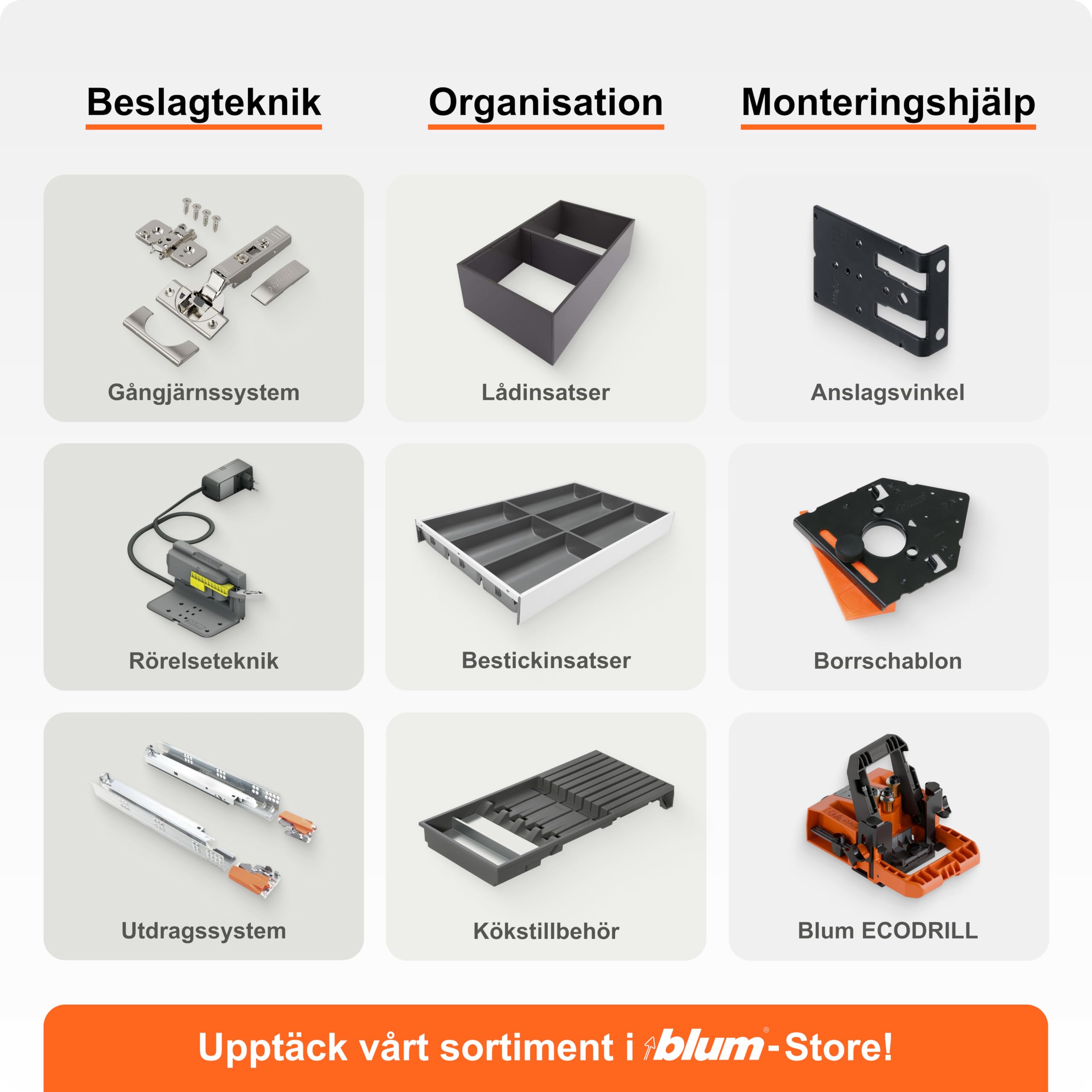 blum AMBIA-LINE wkład na sztućce | premium organizer szuflady do nowoczesnych kuchni i mebli | porządkuje sztućce | z nóżkami antypoślizgowymi | 47×30×5 cm | Orzech Tennessee