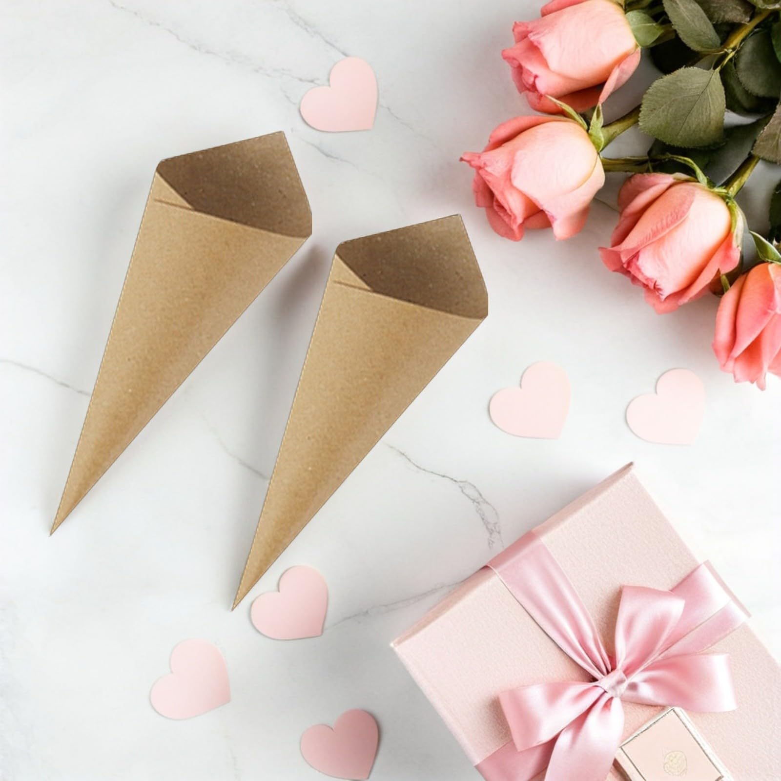 Hochzeitskonfetti Tüten 120 Stück aus Papier für Hochzeit und Geburtstag