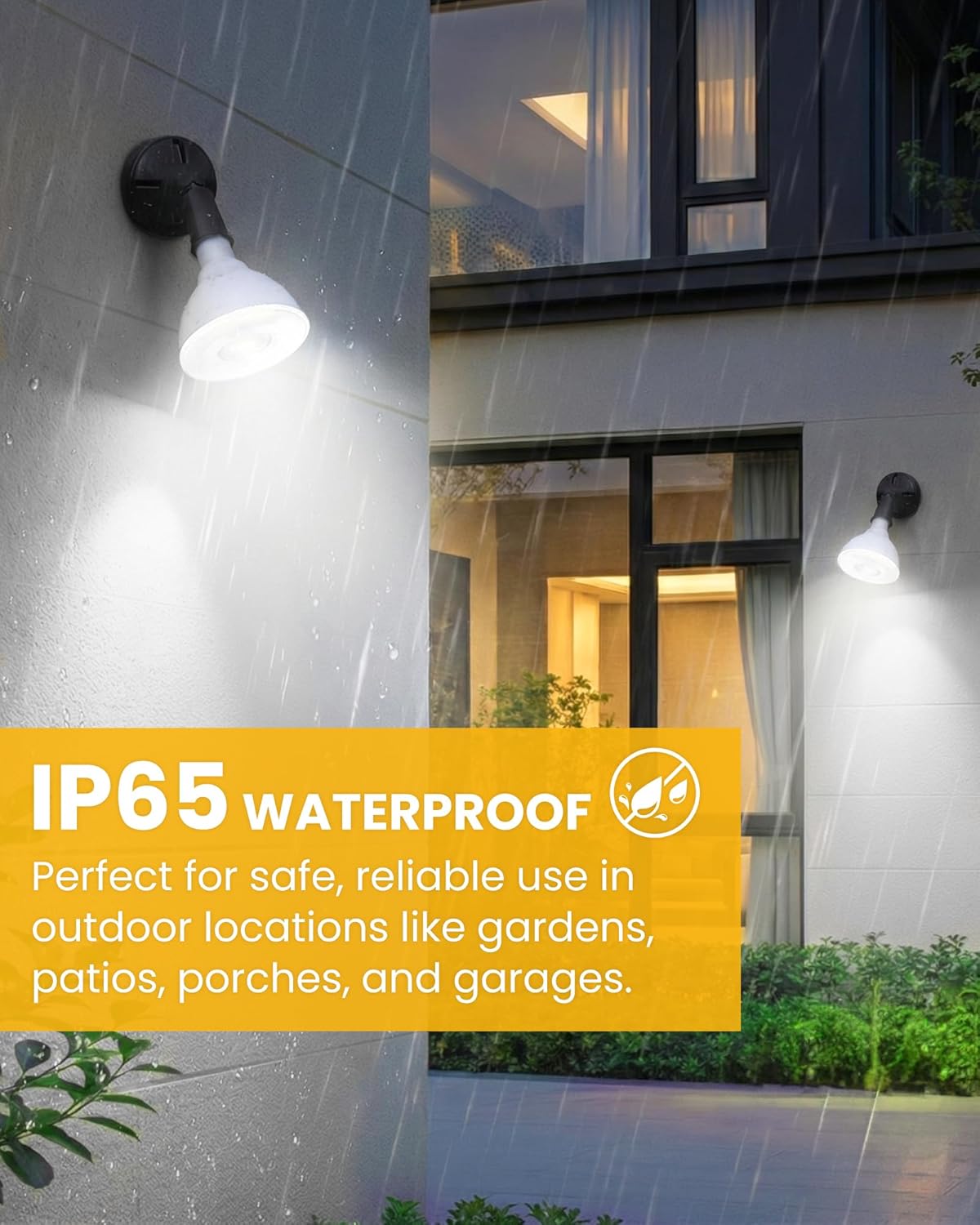 7 PANDAS 4PACK LED Outdoor PAR38 Flood Light Bulbs E26 5CCT RGBCW 12W 950LM 110V Not Dimmable,90W Halogen Equivalent Halloween, Christmas, Holiday Lighting