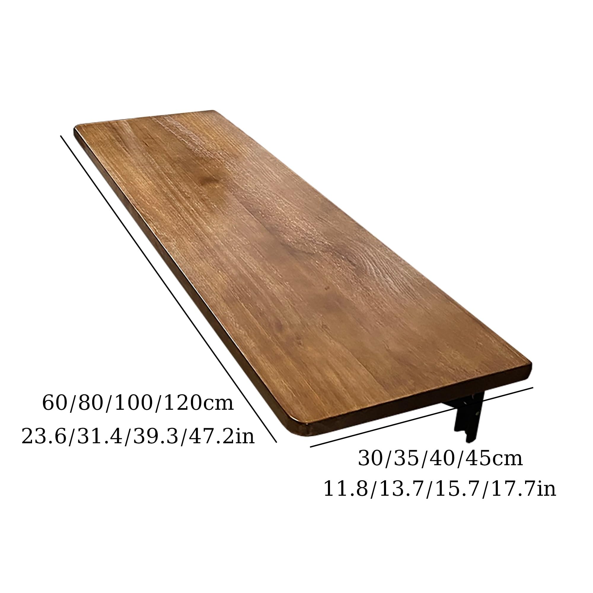 Scrivania pieghevole da parete in legno massello, per piccoli spazi, con banco da lavoro pieghevole per garage, cucina e sala da pranzo (100 x 35 cm)