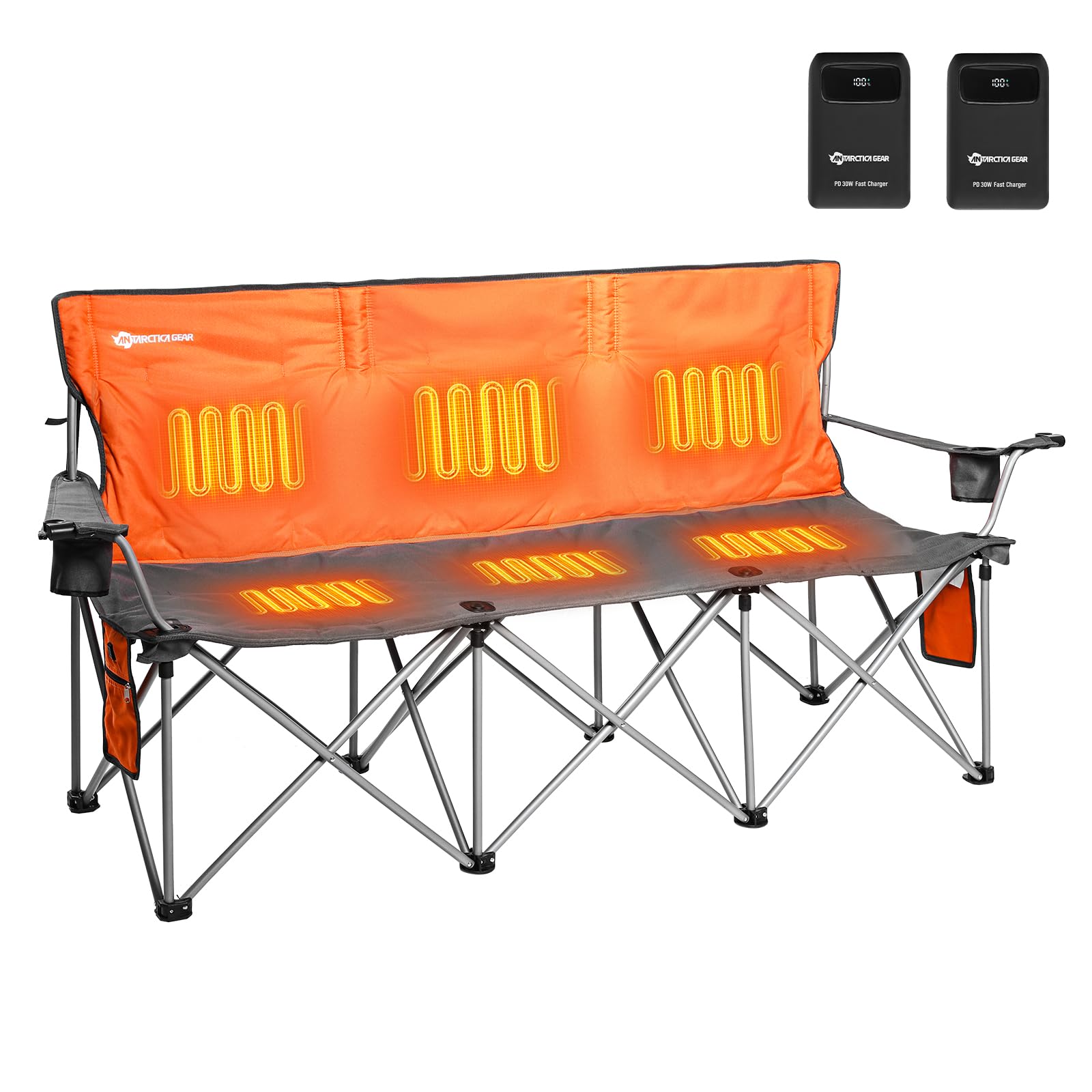 ANTARCTICA GEAR Heated Double Camping Chair