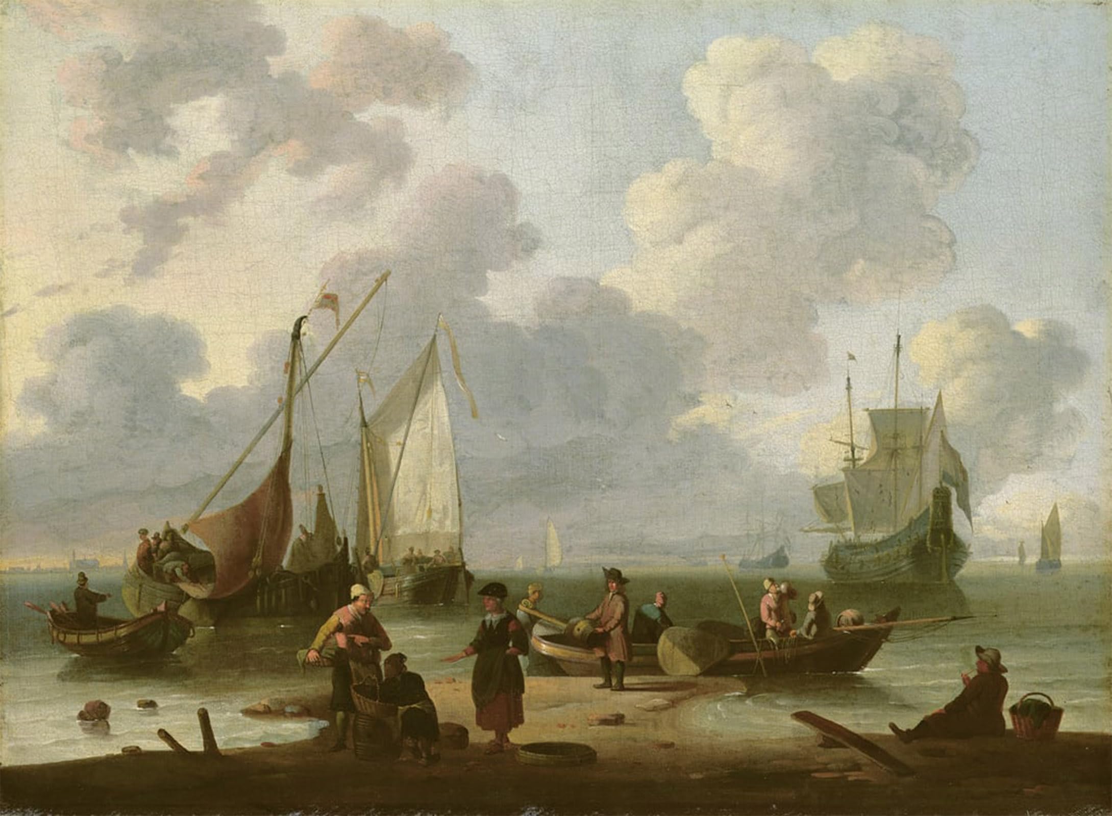 SERENDIPITP Vintage Wall Art Canvas Nordic Poster Canvas Print Picture Seascape by Ludolf Backhuysen Wall Art Poster for Home Decor 60x90cm