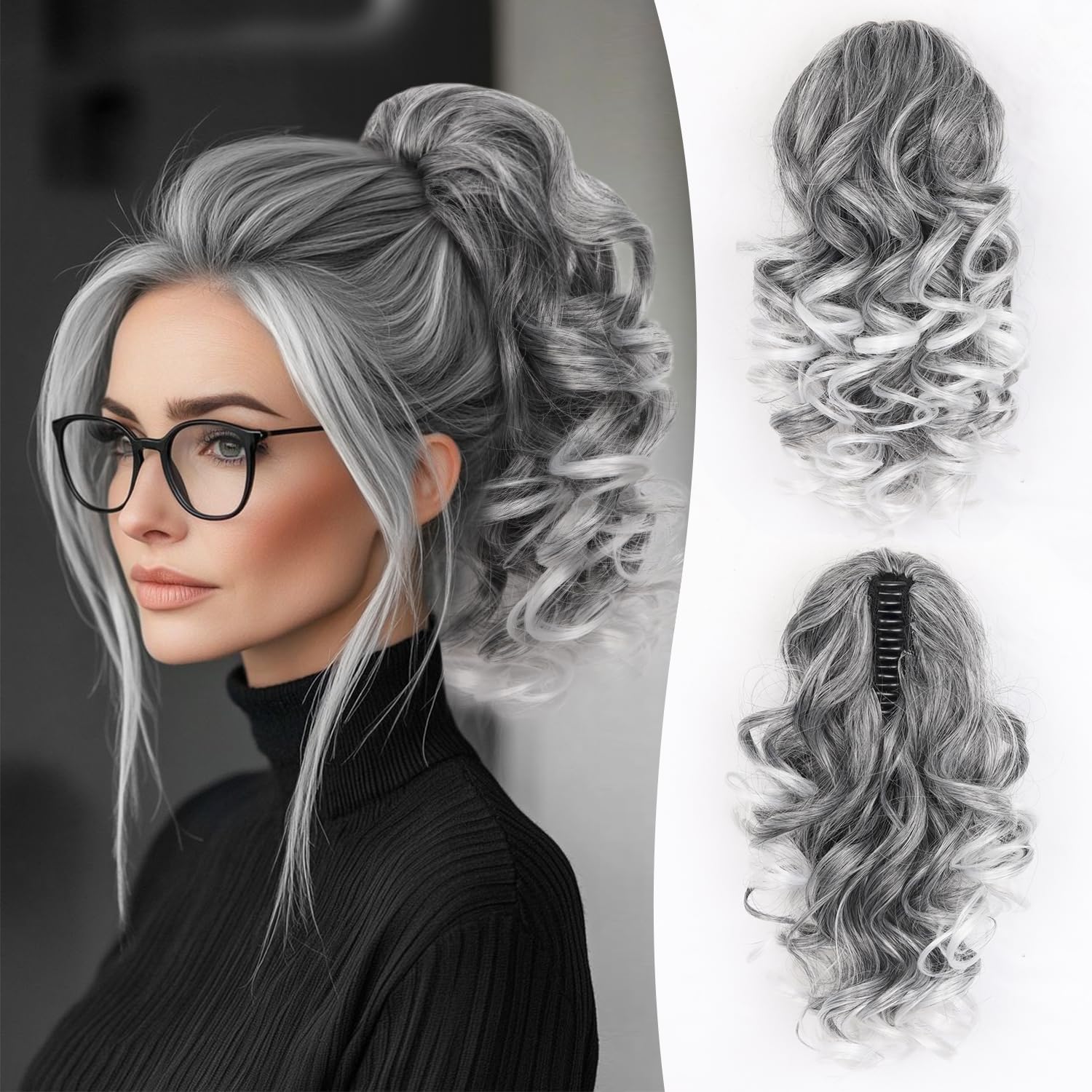 Claw Clip Ponytail Hair Extensions, 12 Inch Short Ponytail Extension
