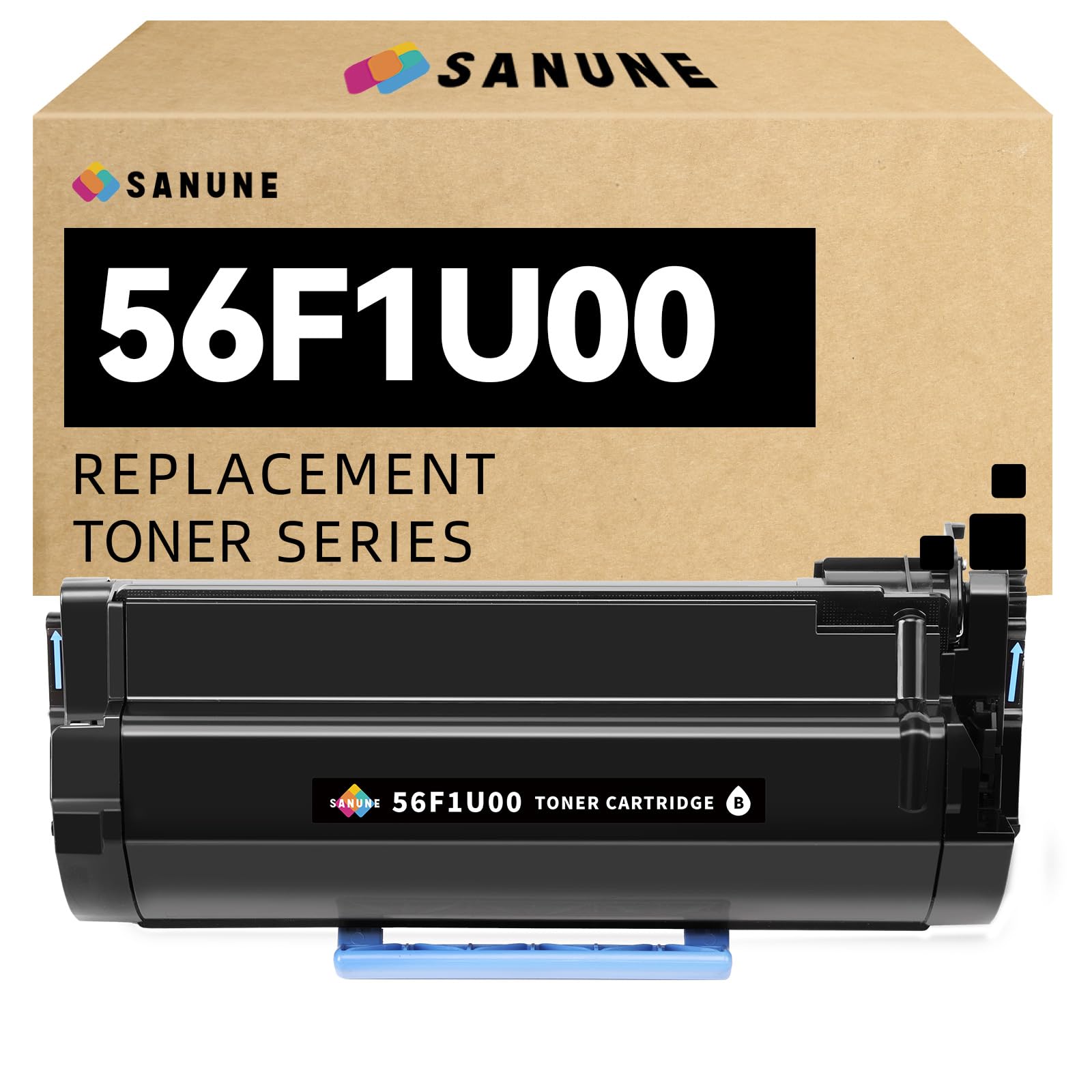 Photo 1 of SANUNE 56F1U00 Ultra High Yield Toner Cartridge Raplacement for Lexmark 56F1U00 Black Toner for MS521 MS621 MS622 MX521 MX522 MX622 MS521dn MX521ade MS621dn Laser Printer Ink (25,000 Pages)