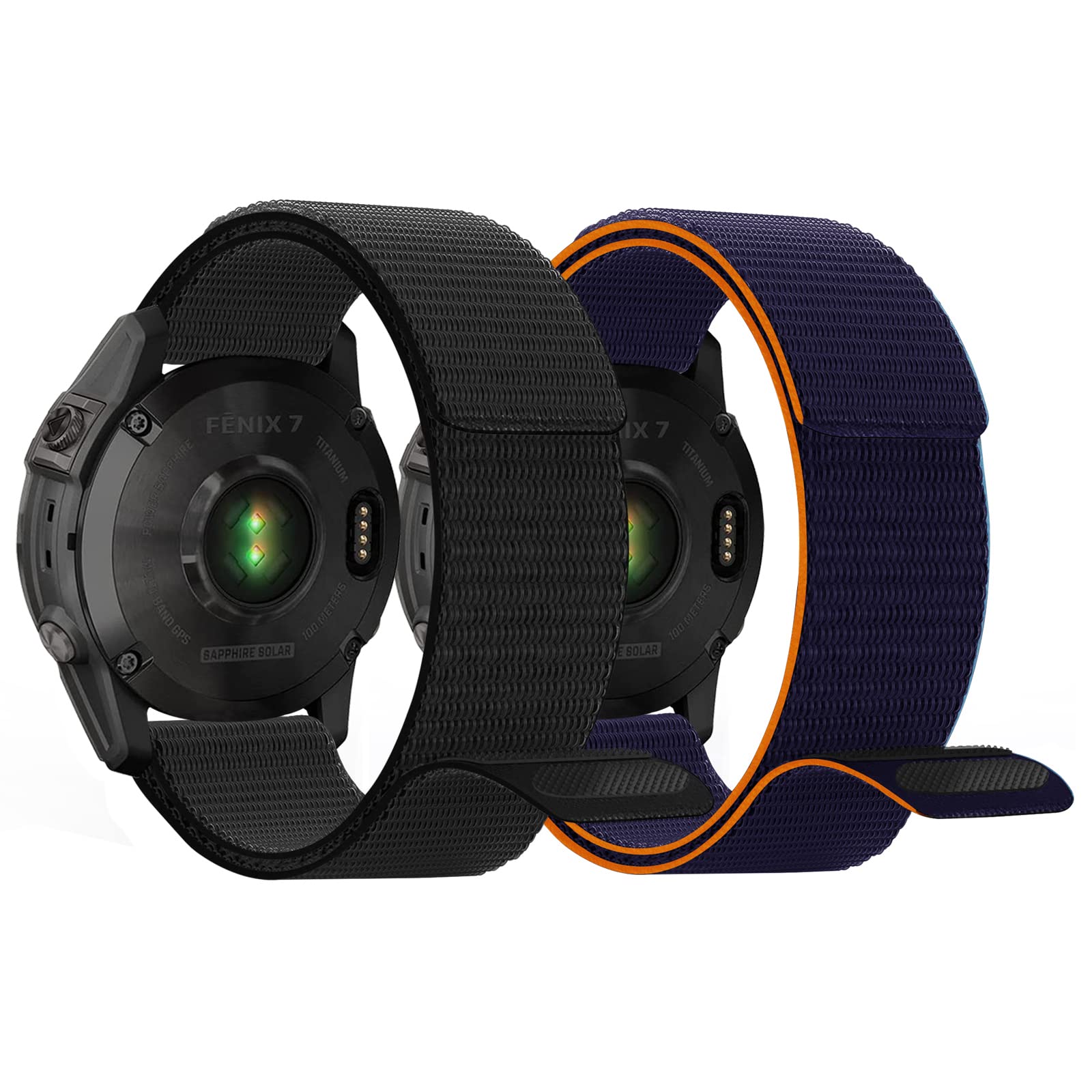 Strap for Fenix 5/Fenix 6/Fenix 7, 22mm Nylon Watch Sport Strap for Fenix 5, Fenix 6, Fenix 7, Fenix 5 Plus, Fenix 6 Pro, Forerunner 935, 945, Quatix 6, 5, Gear S3, Galaxy Watch 46mm, Watch 3 45mm