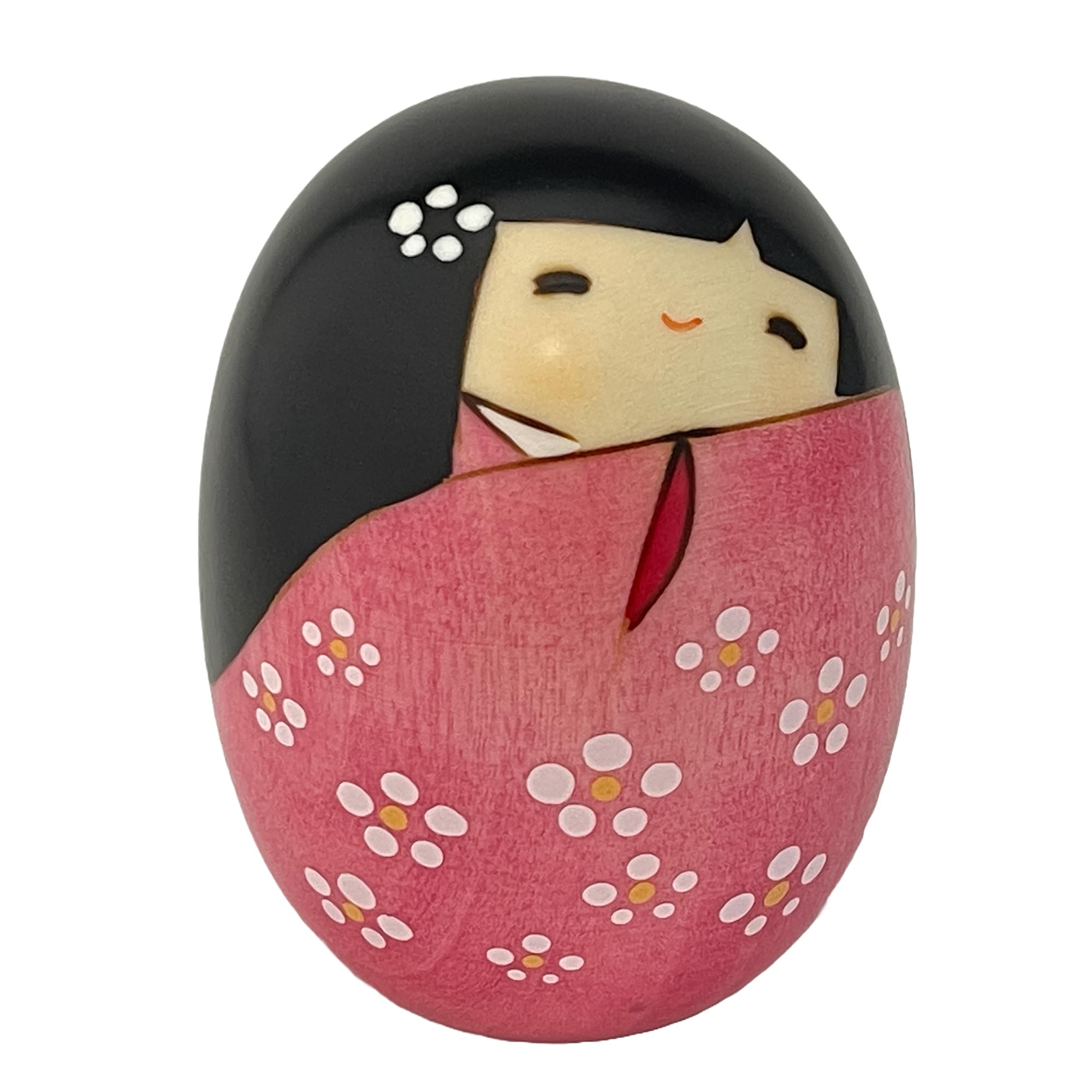 こけし　0527 Amazon | 卯三郎こけし 日本製 こけし幸せ（大 9cm・ピンク）24