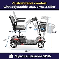 Vista 4 de Drive Medical Scout Compact Travel escúter eléctrico de 4 ruedas