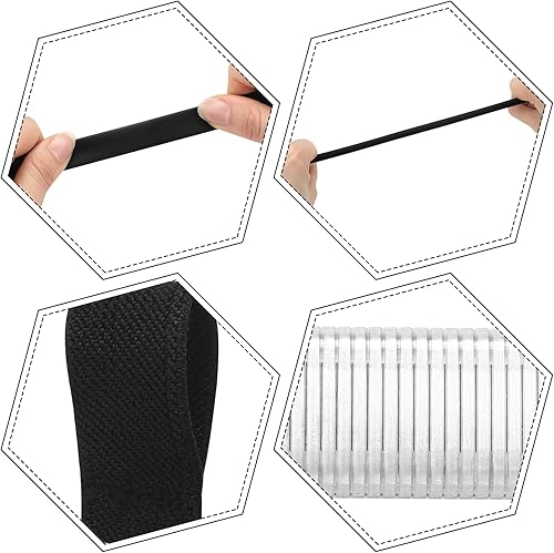 Miniatura 4 de 2 cuerdas elásticas de repuesto para wakeboard con lengüeta de tracción, cuerda elástica negra, piezas de estante de torre para wakeboard, wakesurf,