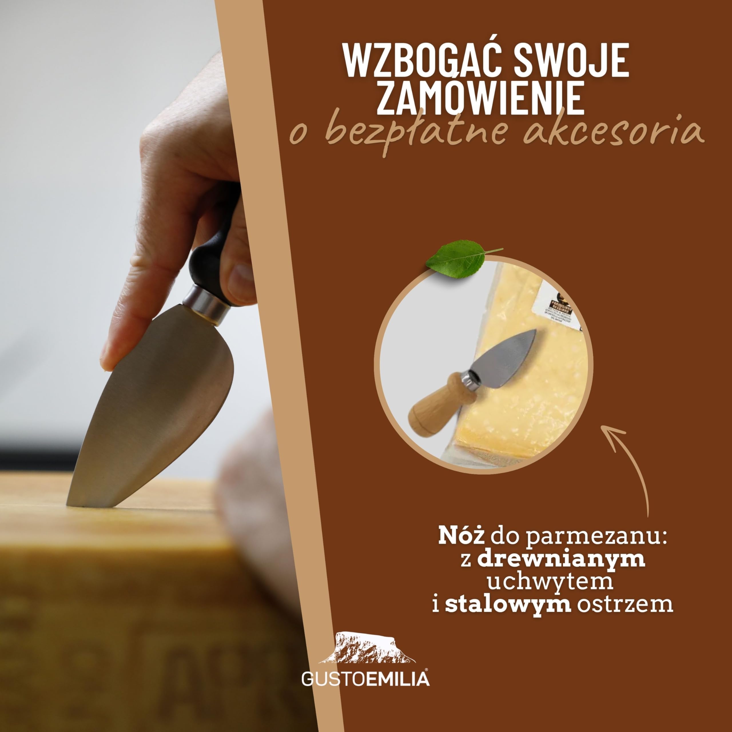 GUSTOEMILIA Kosz Upominkowy Gourmet: Ser i Miód - Parmigiano Reggiano dojrzewający (2 x 500 g) oraz Kasztanowy, Lipowy i Spadziowy (3 x 50 g) - Włoski Kosz Prezentowy na Wszystkie Okazje