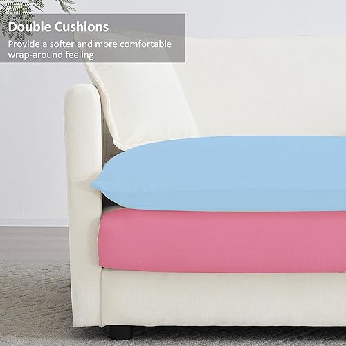 Miniatura 6 de GNIXUU Sofá modular grande moderno de 111.5 pulgadas, sofá de 3 asientos de felpilla tapizado con almohadas y reposabrazos para sala de estar,