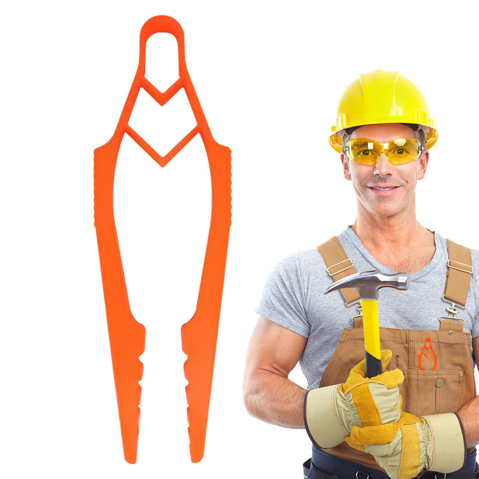Nails Holder Hammering, Nail Fixing Tool, 4,41 x 1,38 x 0,35 pulgadas, Anti Smash Finger Protector, Ergonómico Pliers for Carpentry, Woodworking, Construcción, Home Repair Tasks
