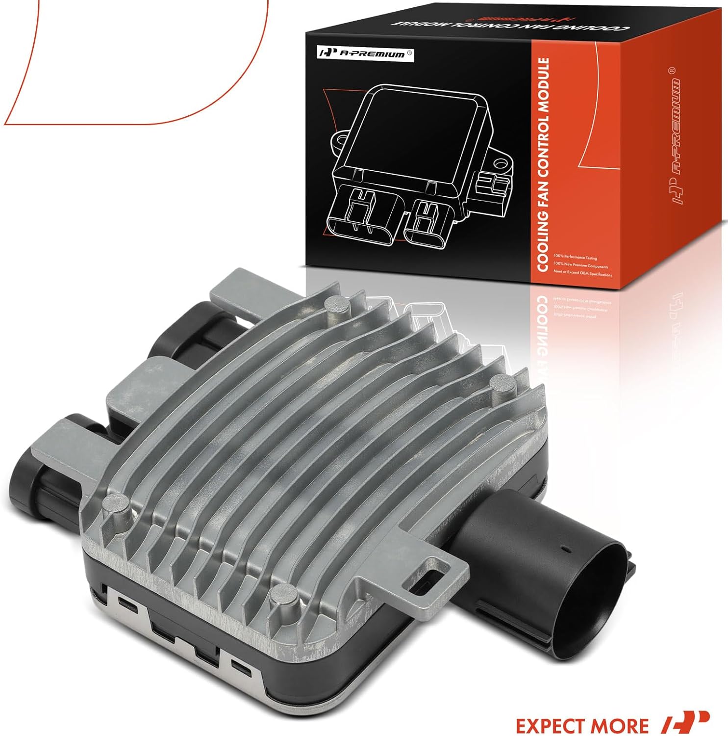 A-Premium Engine Radiator Cooling Fan Control Module Compatible with Audi Q7, Q8, A6 allroad, A6 A8 Quattro, A7 Sportback, RS5, RS5 RS7 Sportback, S4 S5 S6 S7 S8, SQ5 SQ7 SQ8 & Volvo XC60 XC70, S60